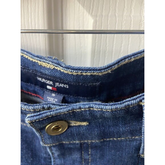 NWT Tommy Hilfiger Jeans Womens Size 16 Blue Rhinestone Bedazzled Tribeca Skinny - Picture 7 of 9